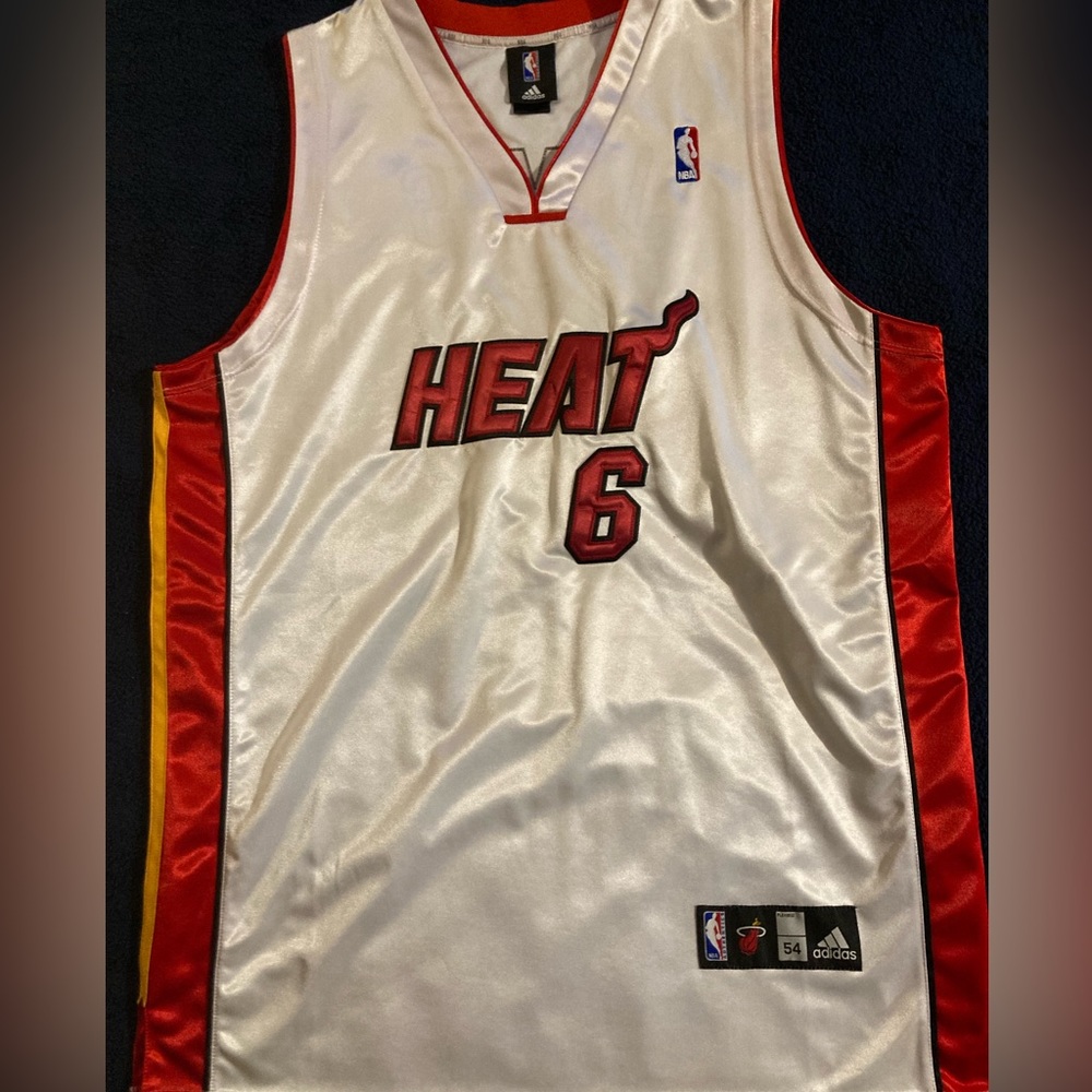 Authentic Adidas Miami Heat Lebron James Jersey #6
